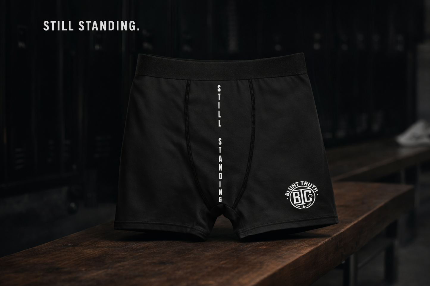 Still Standing Boxer Briefs | Blunt Truth Co | Men’s Performance Underwear | Motivational Athletic Wear