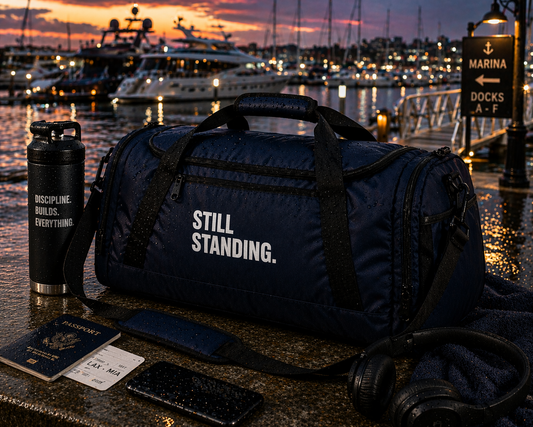 STILL STANDING Gym Bag | Motivational Duffle, Workout Bag