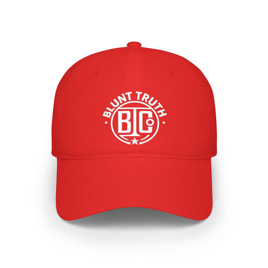 BTC Logo Hat, Blunt Truth CO Embroidered Cap, No Bullshit Gear, Bold Patriotic Streetwear, Adjustable Fit