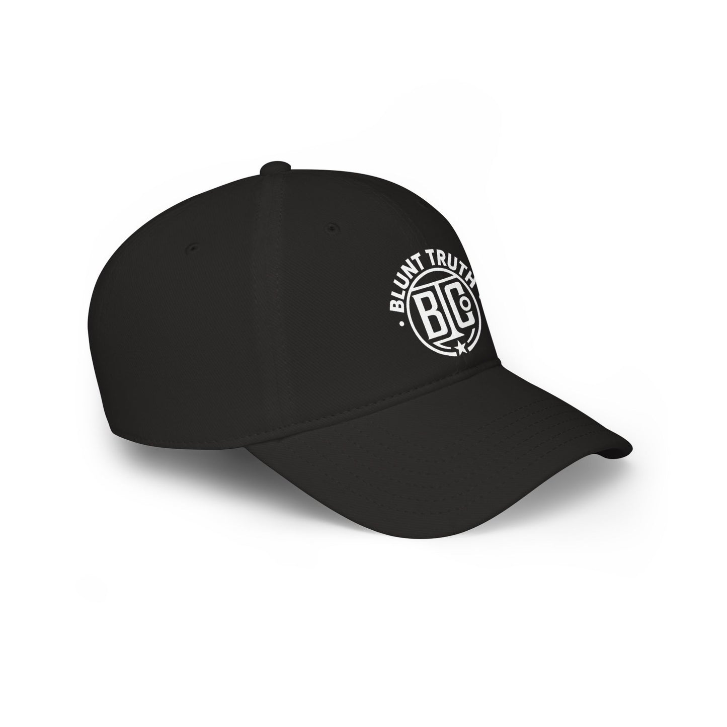 BTC Logo Hat, Blunt Truth CO Embroidered Cap, No Bullshit Gear, Bold Patriotic Streetwear, Adjustable Fit