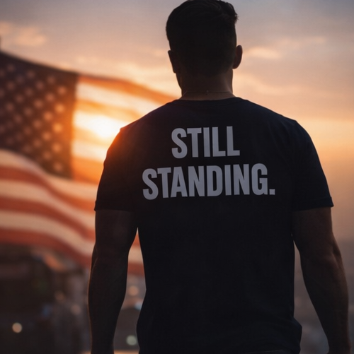Still Standing Shirt | Motivational Gym T-Shirt | Grit Mindset Apparel | Men’s Streetwear Tee | Blunt Truth Co