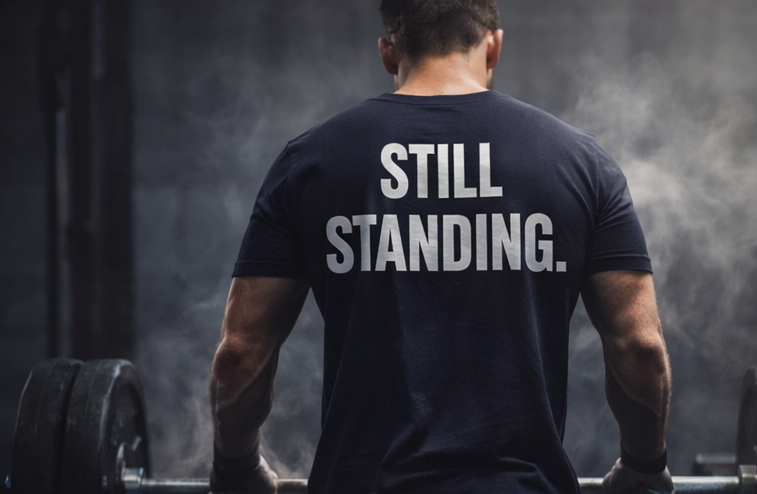 Still Standing Shirt | Motivational Gym T-Shirt | Grit Mindset Apparel | Men’s Streetwear Tee | Blunt Truth Co