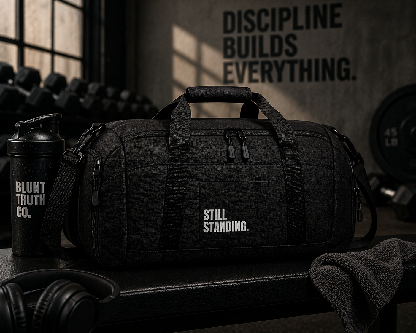 STILL STANDING Gym Bag | Motivational Duffle, Workout Bag