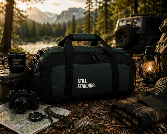 STILL STANDING Gym Bag | Motivational Duffle, Workout Bag