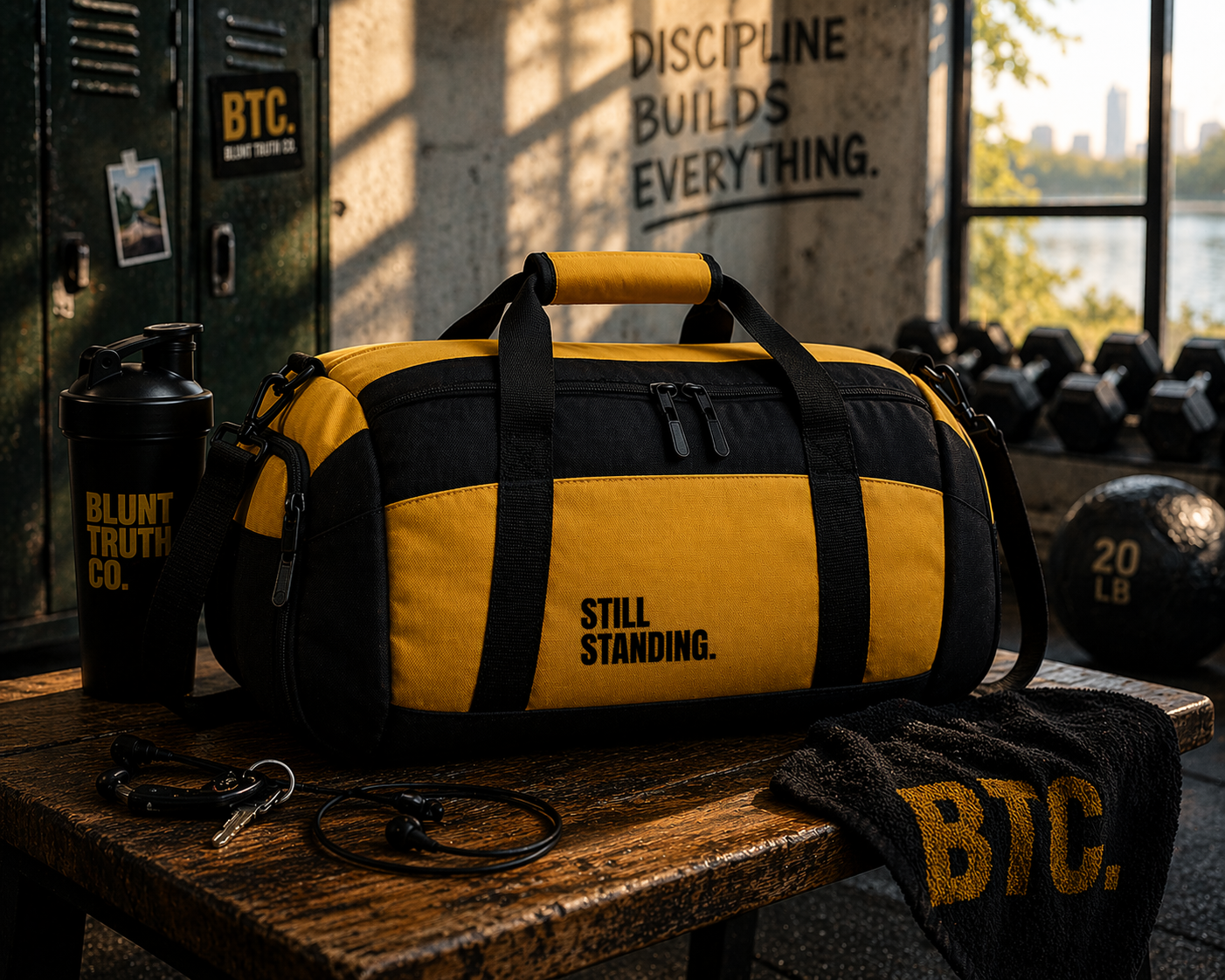 STILL STANDING Gym Bag | Motivational Duffle, Workout Bag