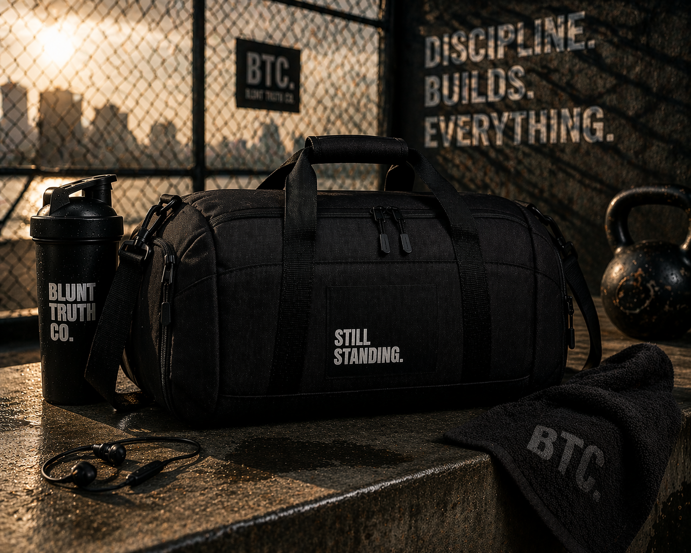 STILL STANDING Gym Bag | Motivational Duffle, Workout Bag
