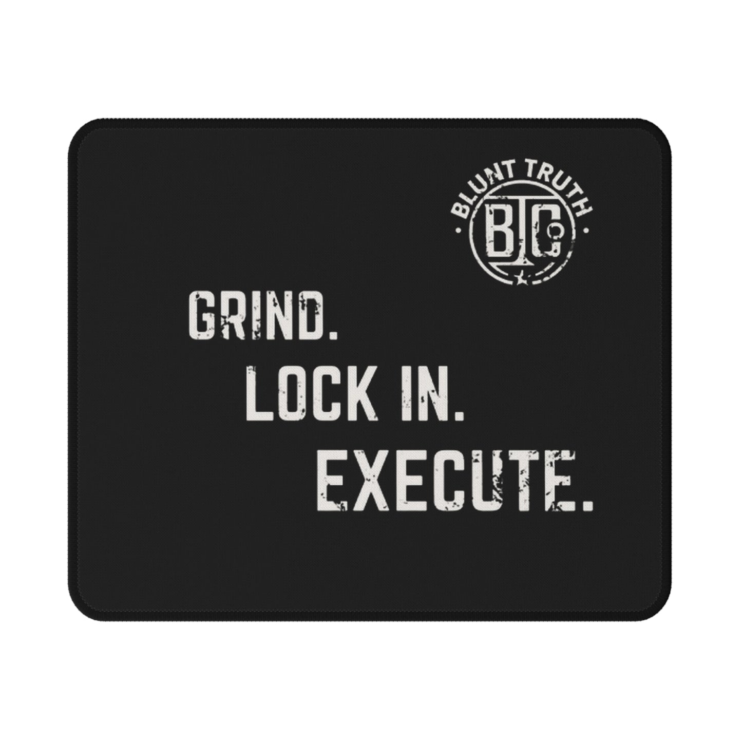 Gaming Mouse Pad | Grind. Lock In. Execute. Quote, Non-Slip Desk Mat for Gamers, Unique Gift for Gaming Enthusiasts, Mouse Pad
