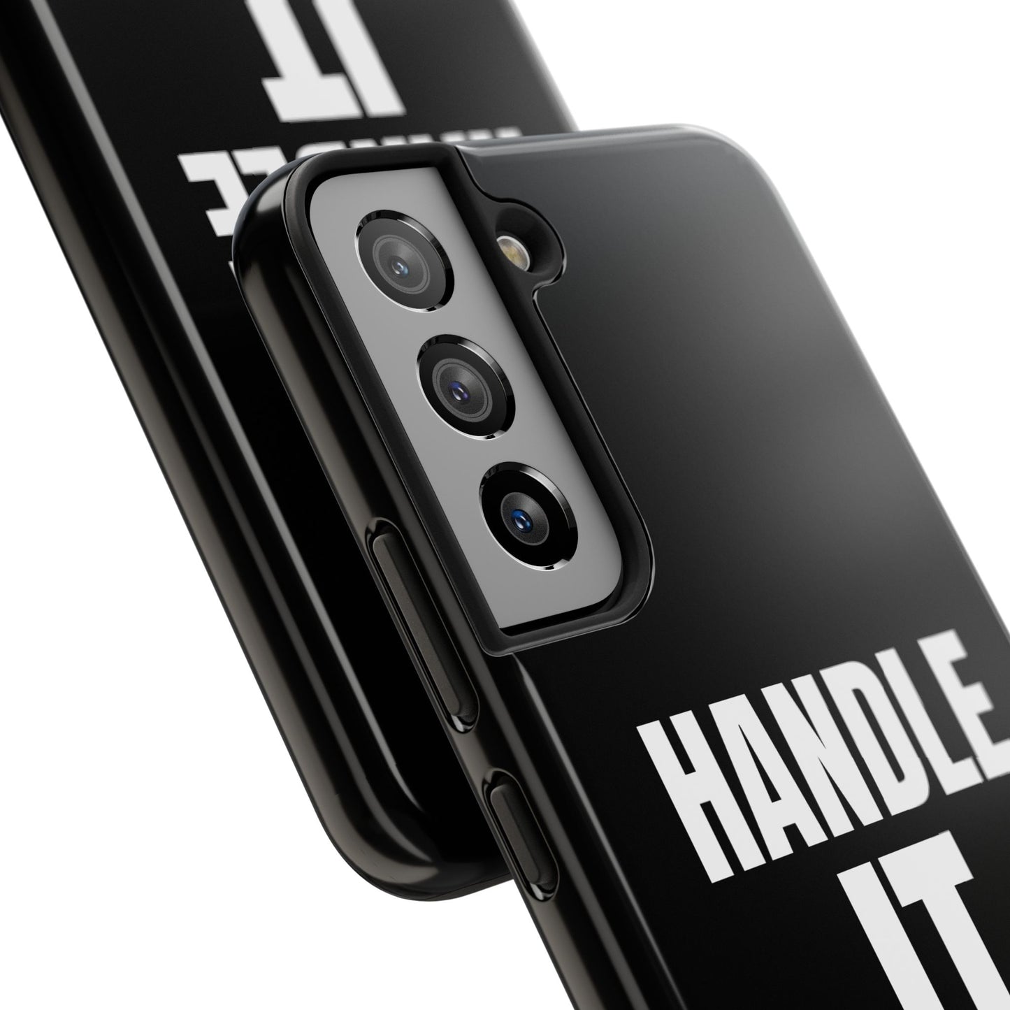 HANDLE IT Tough Phone Case – Black Minimal Motivational Case for iPhone & Samsung