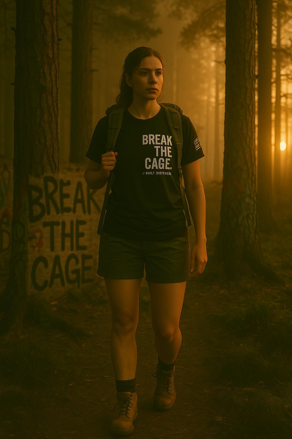 Break the Cage Shirt, Gritty Motivational Gym Tee, Blunt Truth CO, Bold Statement Apparel