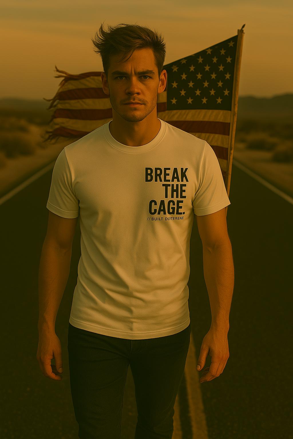 Break the Cage Shirt, Gritty Motivational Gym Tee, Blunt Truth CO, Bold Statement Apparel
