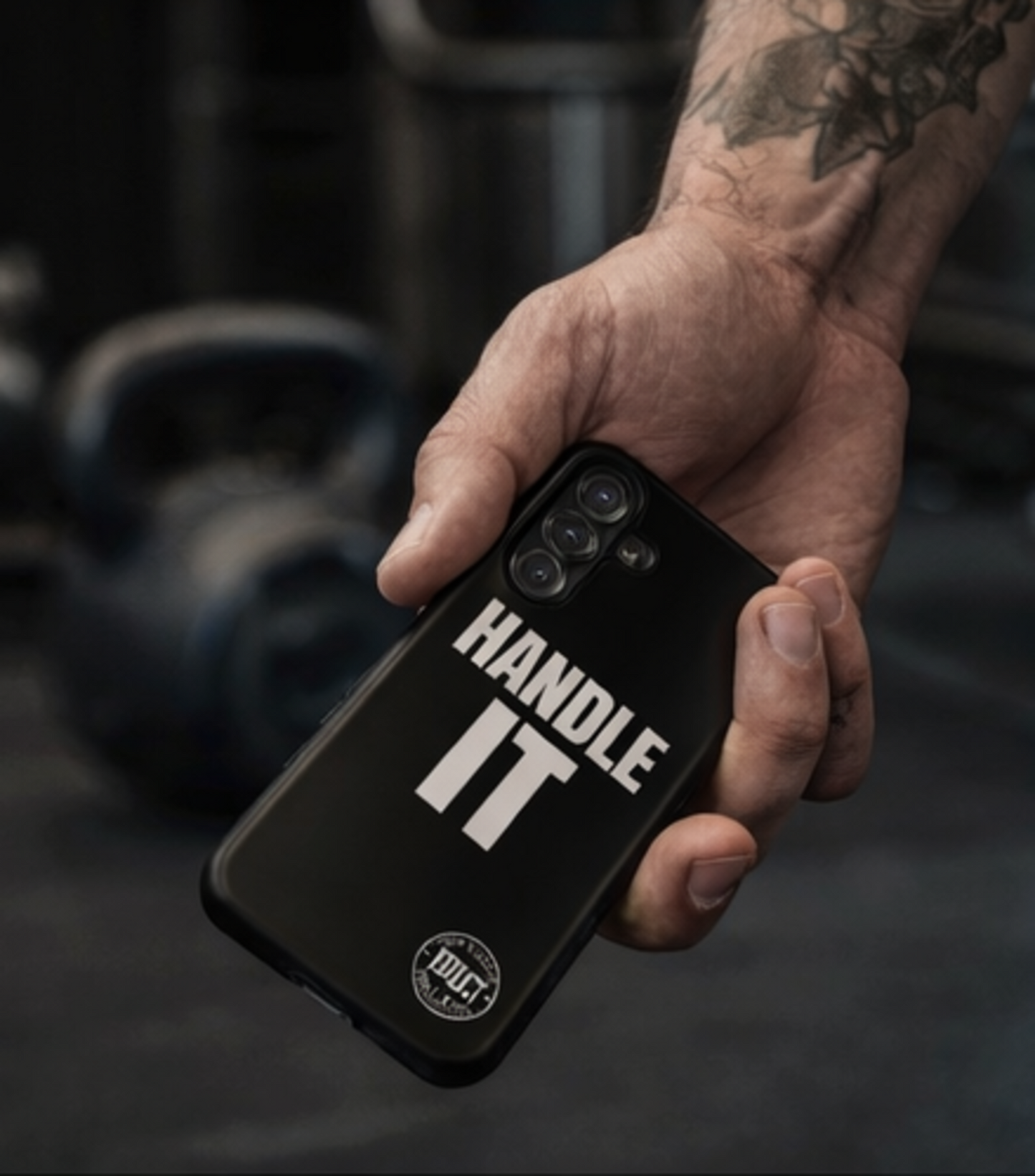 HANDLE IT Tough Phone Case – Black Minimal Motivational Case for iPhone & Samsung