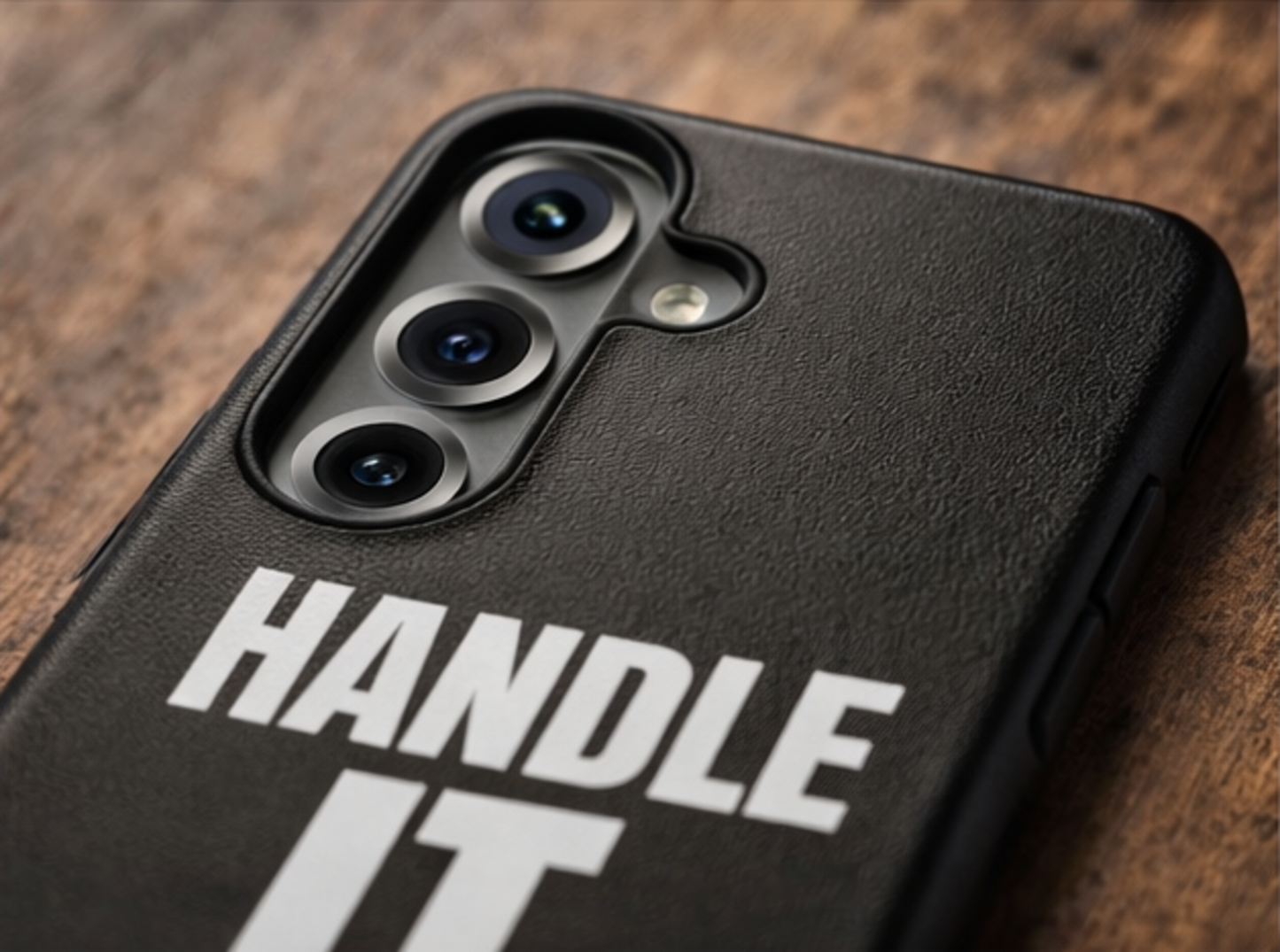 HANDLE IT Tough Phone Case – Black Minimal Motivational Case for iPhone & Samsung