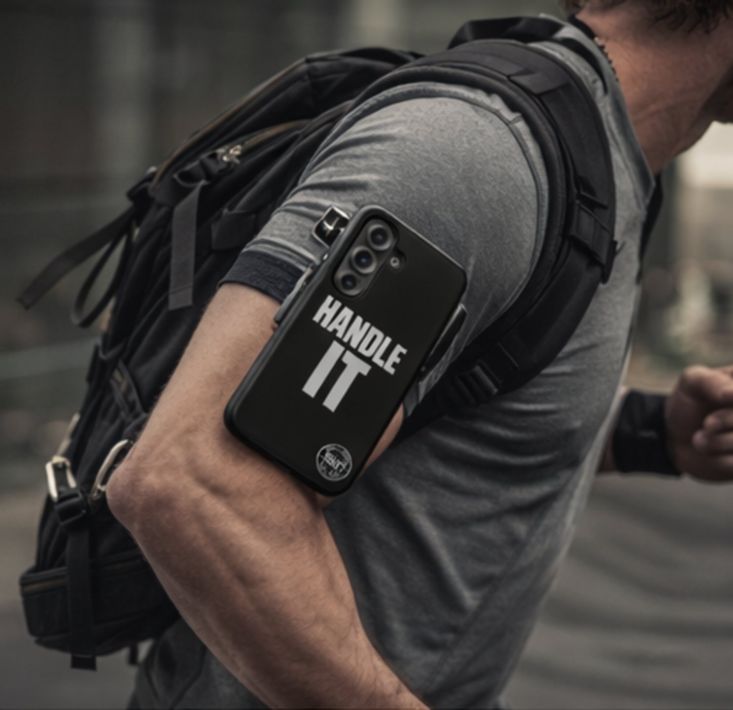 HANDLE IT Tough Phone Case – Black Minimal Motivational Case for iPhone & Samsung