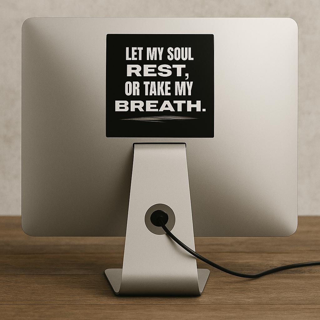 Inspirational Die-Cut Stickers, Let My Soul Rest, Or Take My Breath, Custom Vinyl Decals, Motivational Quotes Stickers, Wall Art Decals