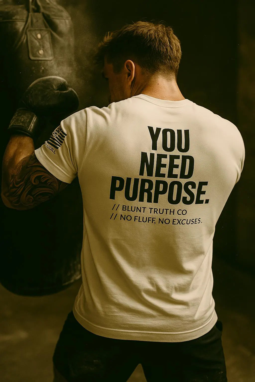 Purpose Over Therapy Motivational Shirt | Grit Quote Tee by Blunt Truth CO