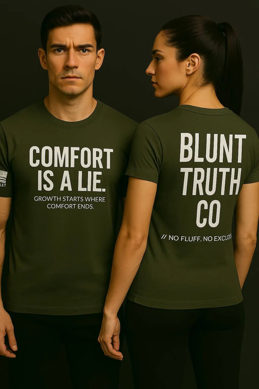 Comfort Is a Lie, Bold Motivational Tee, No Excuses, Just Results, Blunt Truth CO