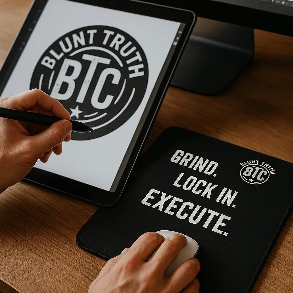 Gaming Mouse Pad | Grind. Lock In. Execute. Quote, Non-Slip Desk Mat for Gamers, Unique Gift for Gaming Enthusiasts, Mouse Pad