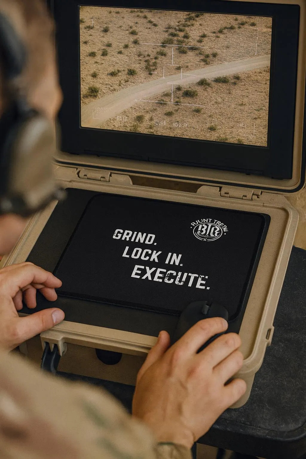 Gaming Mouse Pad | Grind. Lock In. Execute. Quote, Non-Slip Desk Mat for Gamers, Unique Gift for Gaming Enthusiasts, Mouse Pad